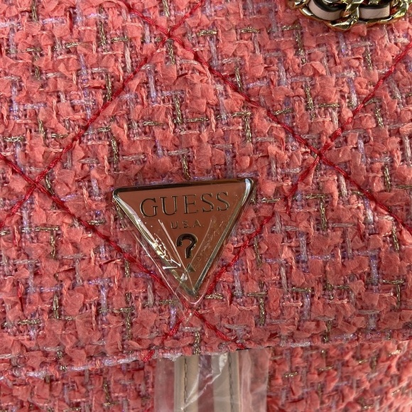 New GUESS Cessily Flap Backpack Coral - Picture 6 of 11